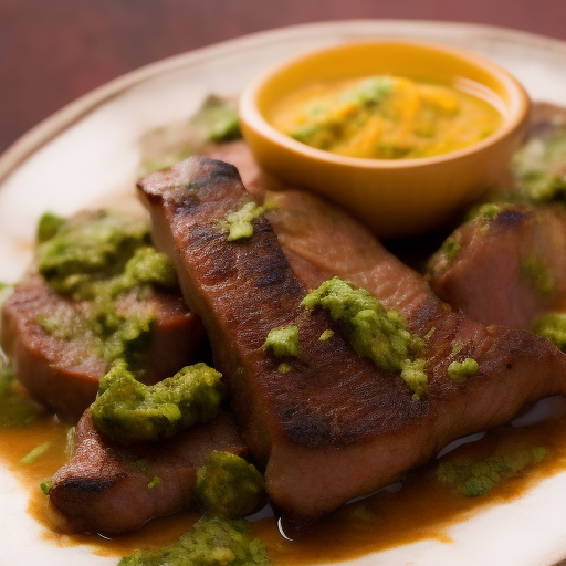 Receta Argentina de Carne Asada con Chimichurri

