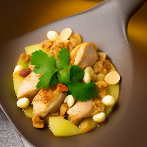 Ensalada de pollo con manzana y nueces

