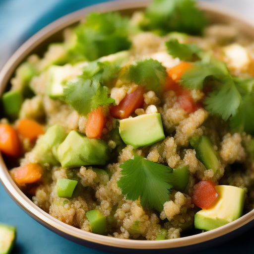 Ensalada de Quinoa con Aguacate y Cilantro

