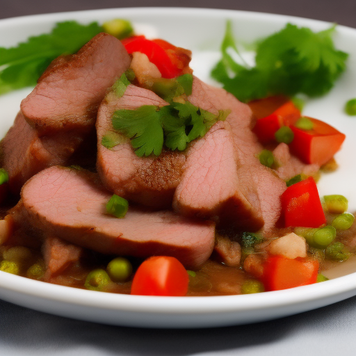 Carne Salteada con Verduras al Estilo Chino

