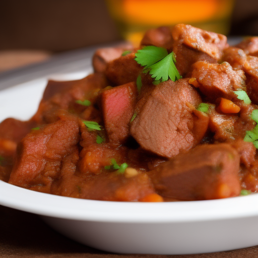 Carne guisada con salsa dulce de soja y jengibre

