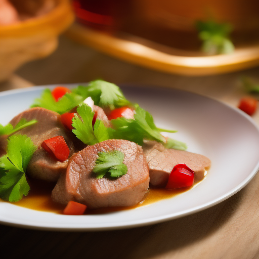 Carne salteada con verduras al estilo chino

