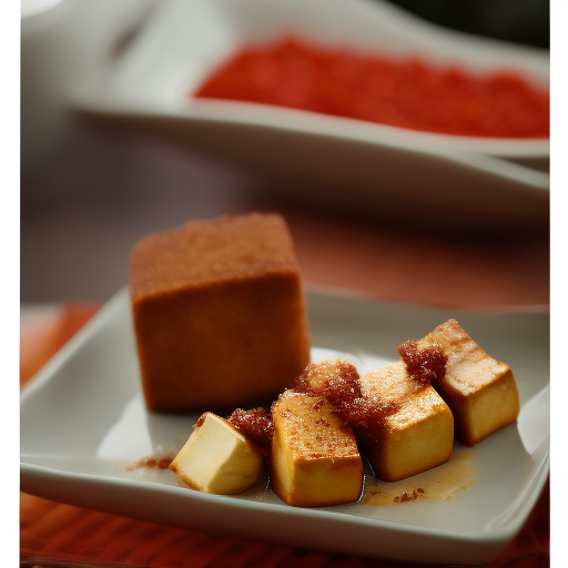 Postre chino de tofu sedoso con sirope de jengibre y sésamo

