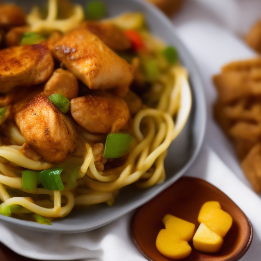 Ensalada de fideos y pollo a la china

