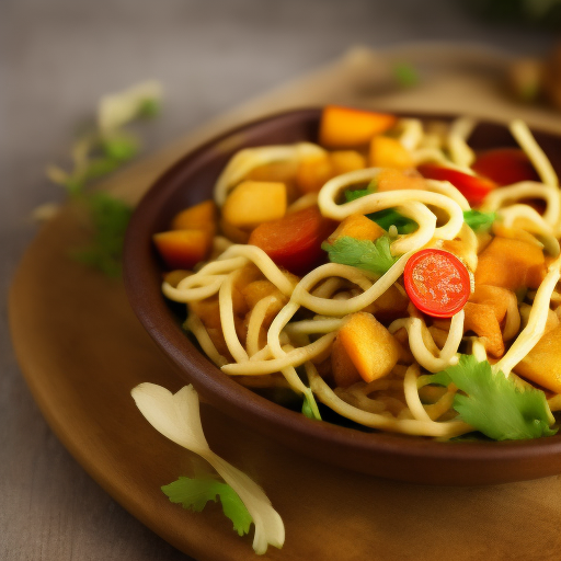 Ensalada de fideos de batata y ternera

