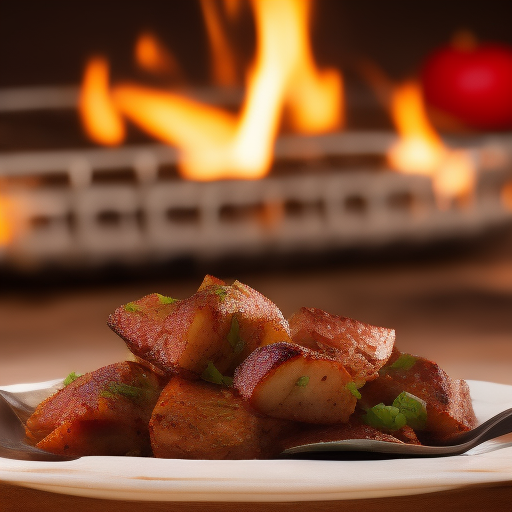 Carne asada a la española con patatas al horno

