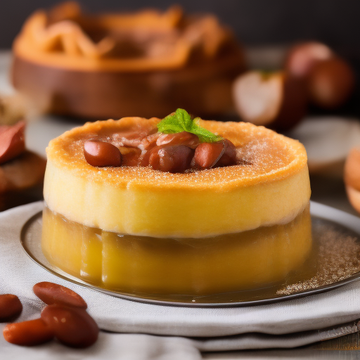 Delicioso postre de flan a la española
