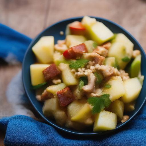 Ensalada fresca con manzanas y queso de cabra
