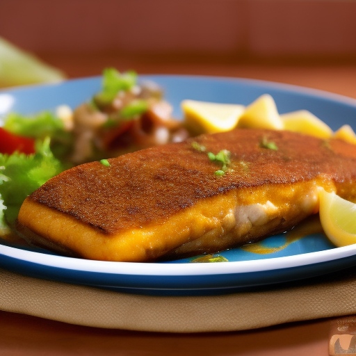 Filete de pescado a la francesa con salsa de mantequilla y limón

