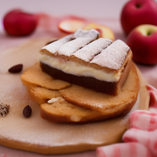 Tarta de manzana francesa con crumble de almendras

