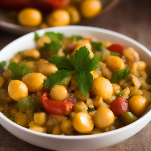 Ensalada India de Garbanzos y Vegetales

