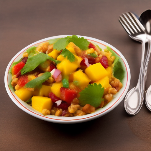 
Ensalada India de Garbanzos y Mango: Un Plato Colorido, Sabroso y Saludable

