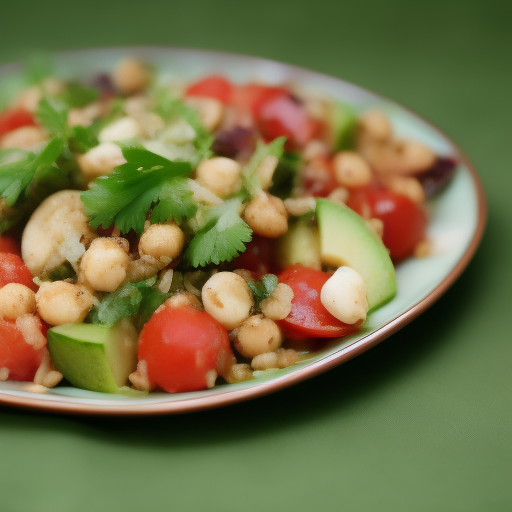 Ensalada india de garbanzos y vegetales

