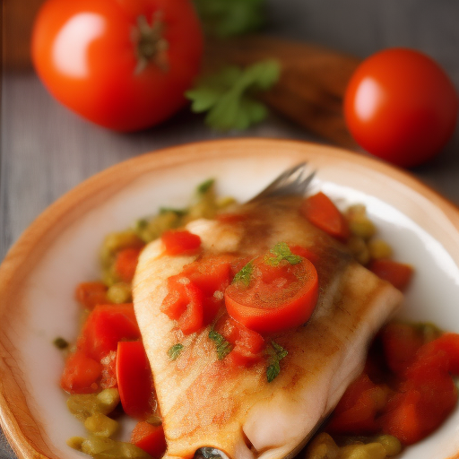 "Receta Italiana de Pescado al horno con Tomates y Hierbas: ¡Perfecta para cualquier ocasión!"

