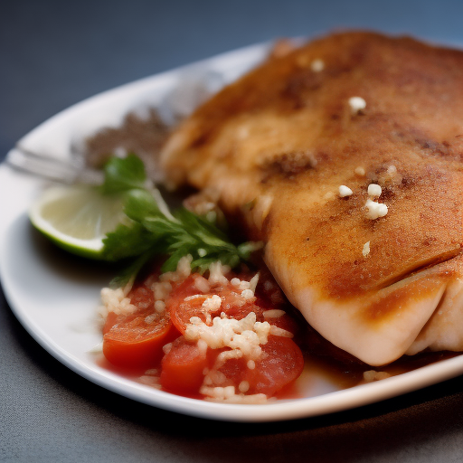 Delicioso pescado italiano al horno

