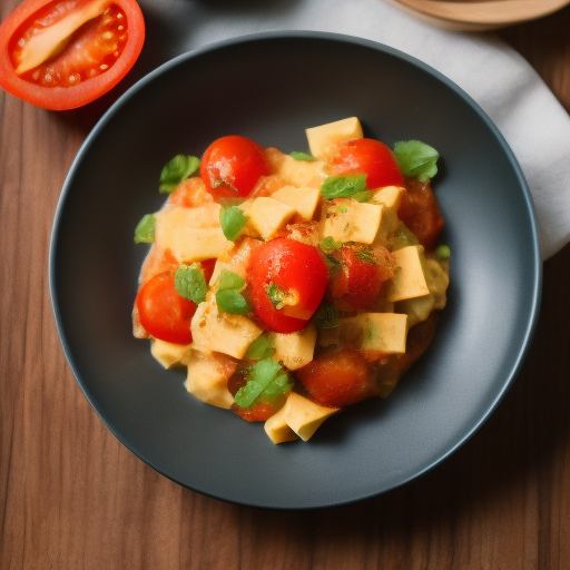 Ensalada italiana de tomates y queso de cabra

