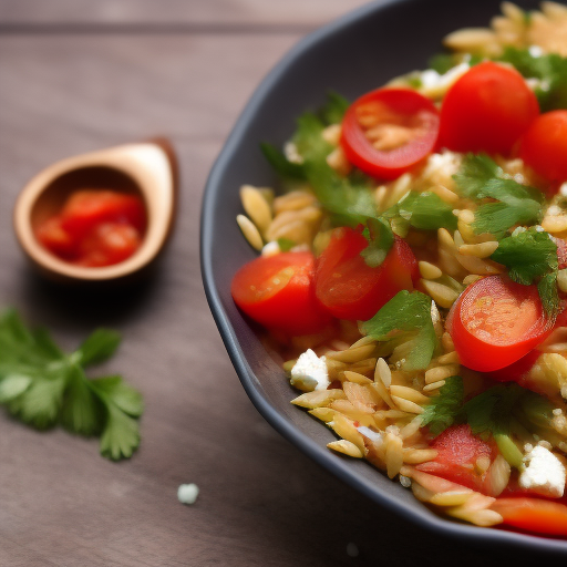 Ensalada de Orzo con Tomates Secados al Sol y Queso Feta

