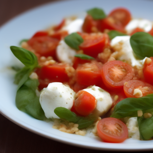 Ensalada Italiana de Tomate y Mozzarella

