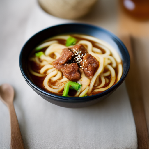 Receta de Carne Japonesa Miso Nikomi Udon

