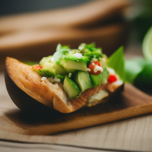 Ensalada de salmón y aguacate estilo japonés 

