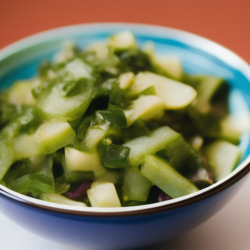 Ensalada japonesa de pepino y alga wakame

