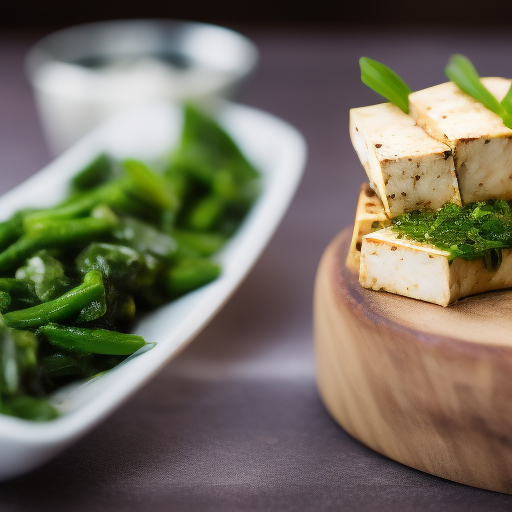 Ensalada de tofu y algas wakame

