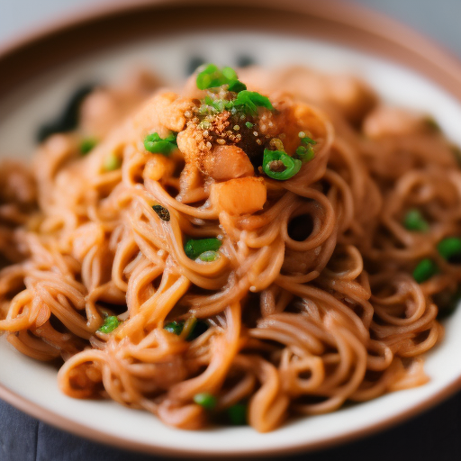 Ensalada japonesa de fideos soba

