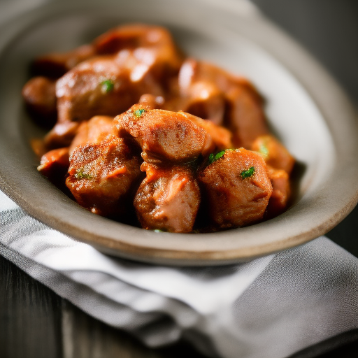 Carne braseada con salsa de chile guajillo

