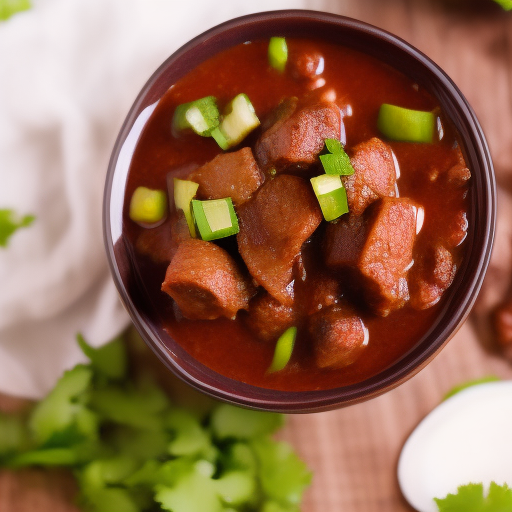 Deliciosa receta de carne en salsa de chile guajillo

