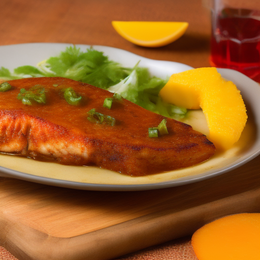 Receta Mexicana única de pescado: Filete de Pescado con Salsa de Mango

