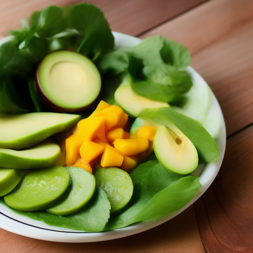 Ensalada de jícama, mango y aguacate

