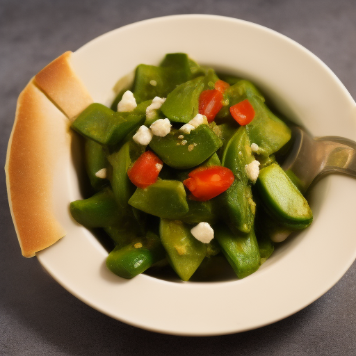 Ensalada de nopales con aguacate y queso

