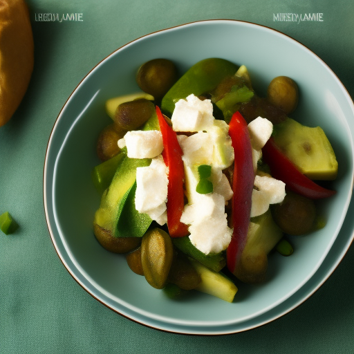 Ensalada de nopales con queso fresco y aguacate

