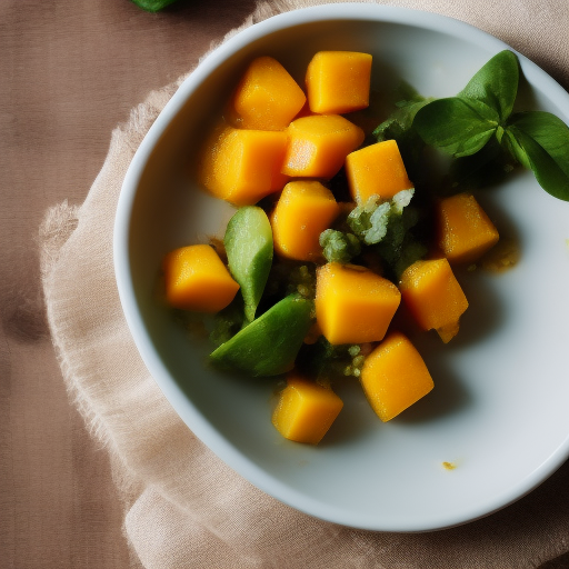 Ensalada de mango con camarones y aguacate

