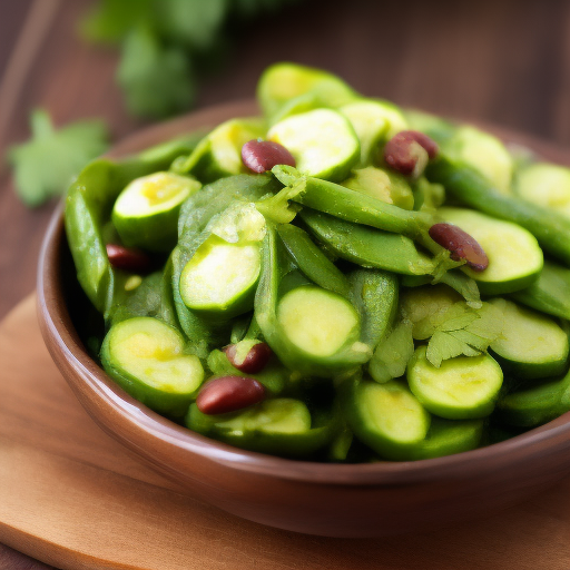 Ensalada de Nopales con Aderezo de Aguacate

