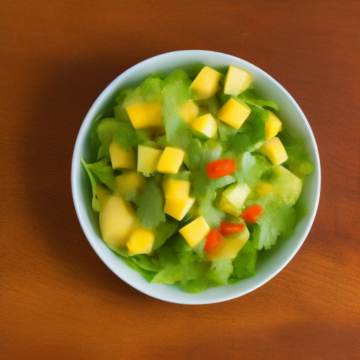 Ensalada de Mango y Aguacate con Vinagreta de Lima

