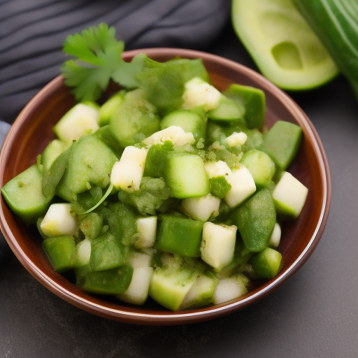 Ensalada de nopales y jicama con vinagreta de cilantro

